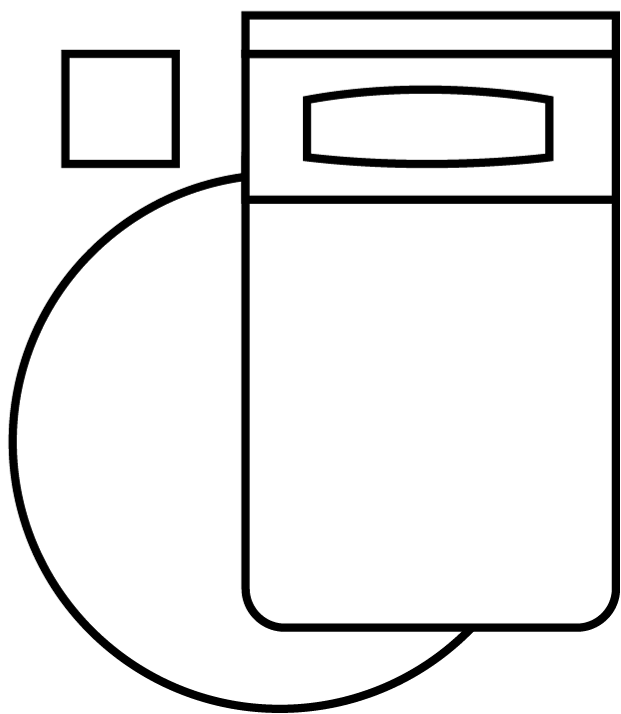 Illustration för hur en mata ska placeras vid en enkelsäng