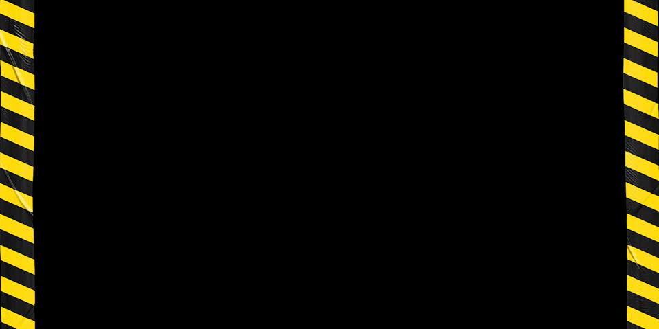 Svartgul tejp på svart bakgrund