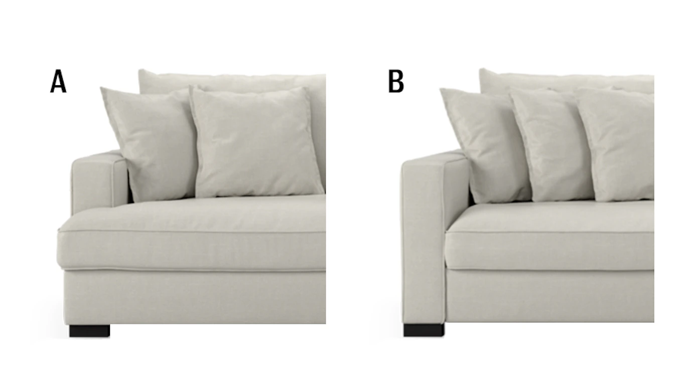 Bild som illustrerar de olika valen av armstöd till sin Rossi