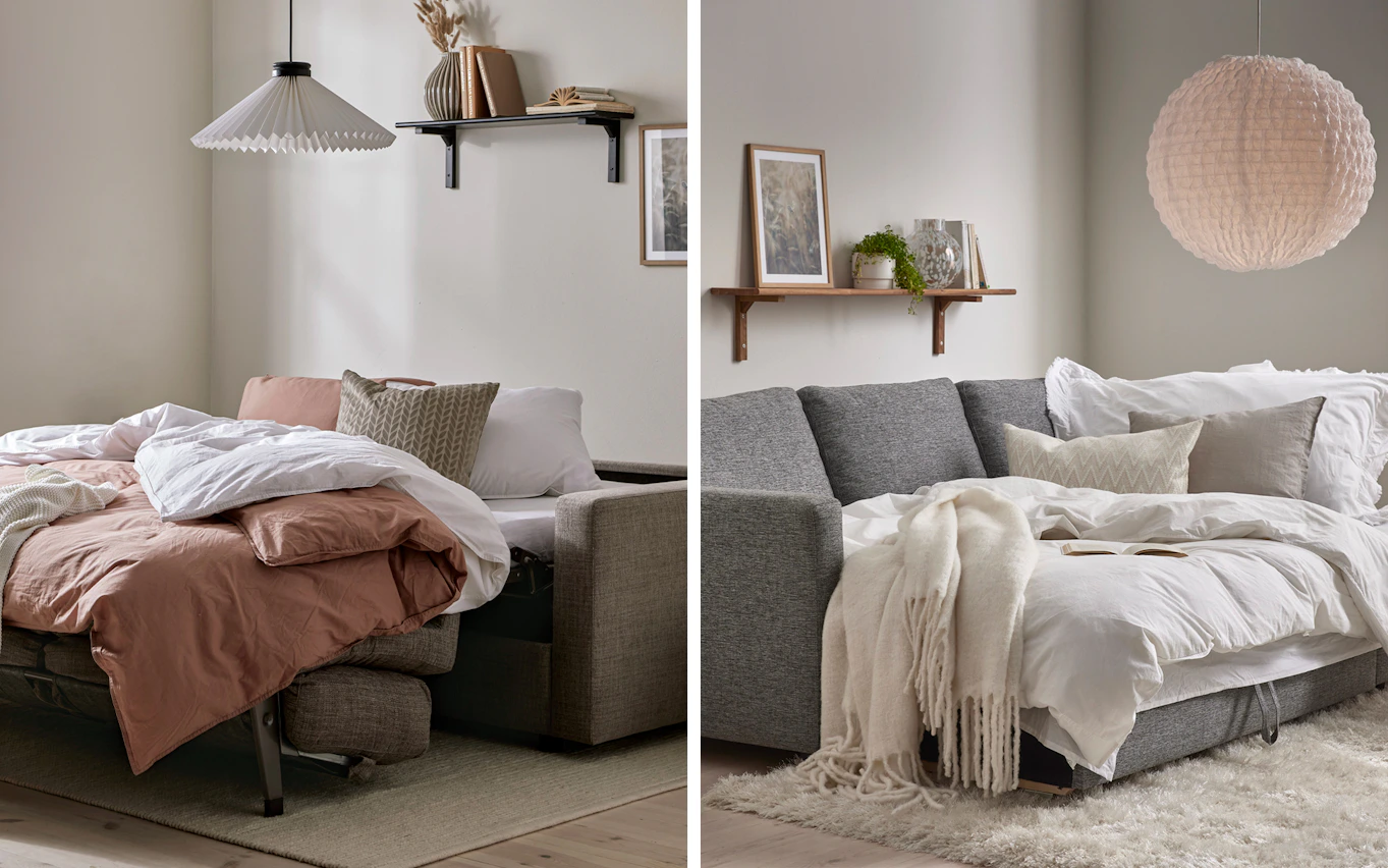 En bild visar skillnaden mellan längsbäddad och framåtbäddad