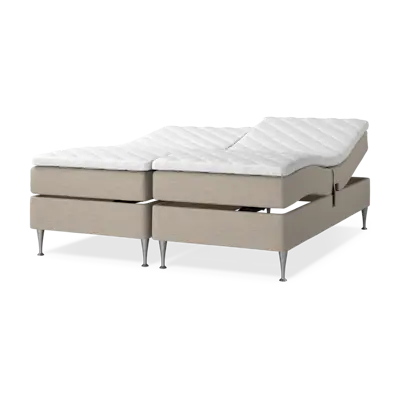en beige ställbar aäng