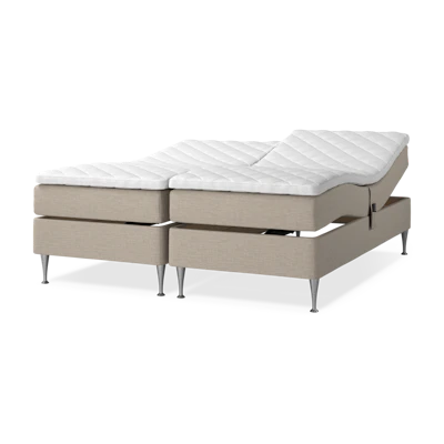 en beige ställbar aäng