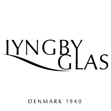 svartvit logotyp för lyngby glas