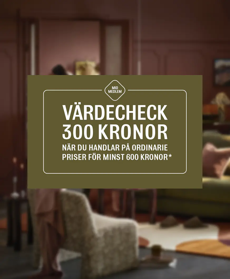 en guldig värdecheck där det står att kunden får 300 kronor om den handlar för 600.