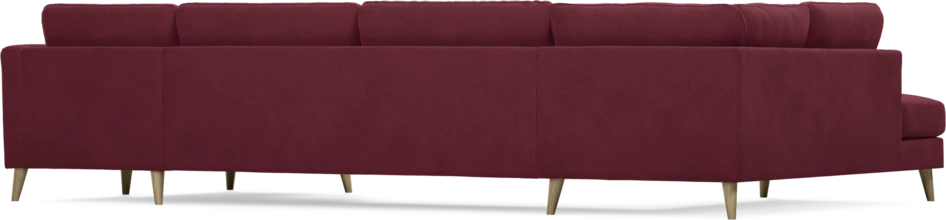 Bridge - 3-sits soffa med divan vänster och schäslong höger - Röd