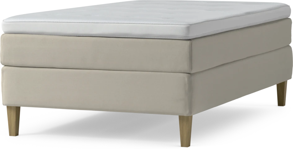 Delux Sense - Kontinentalsäng, enkelsäng 120 cm med bäddmadrass och sängben