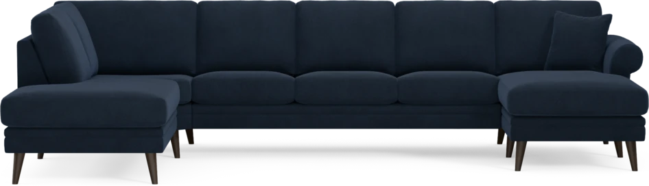 Eden - 3-sits soffa med divan vänster och schäslong höger - Blå