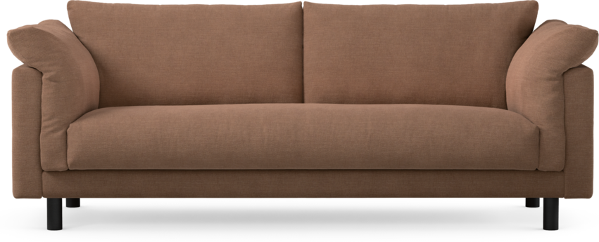 Cherrie - 3-sits soffa, hel dyna, fast klädsel - Orange