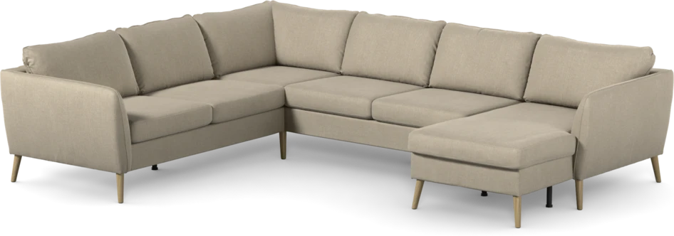 County - Hörnsoffa, 2+3-sits med schäslong höger - Beige