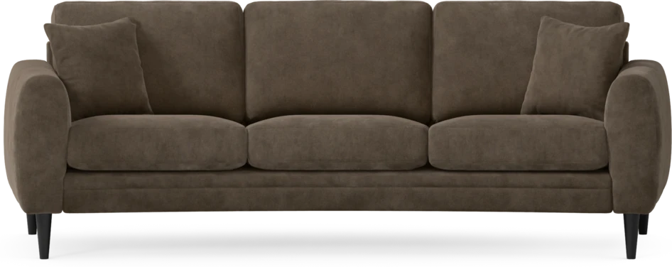 Eden - 3-sits soffa svängd - Brun