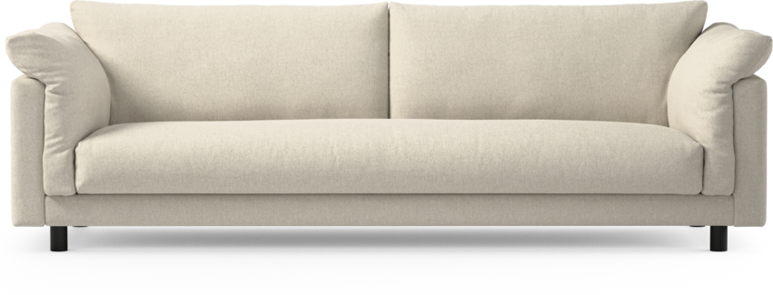 Cherrie - 4-sits soffa, hel dyna, fast klädsel - Beige