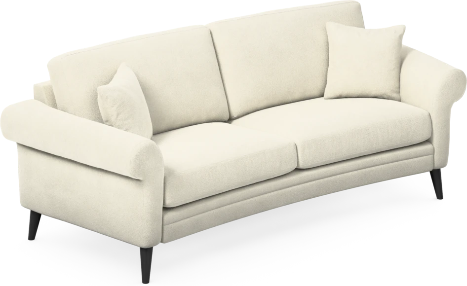 Eden - 2,5-sits soffa svängd - Vit