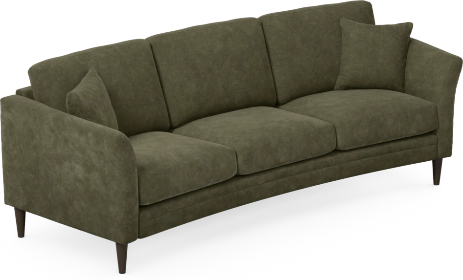 Eden - 3-sits soffa svängd - Grön