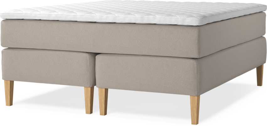 Delux Exclusive - Kontinentalsäng, dubbelsäng med bäddmadrass - Beige