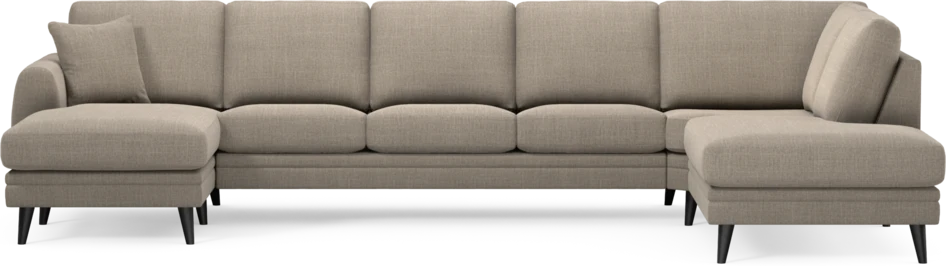 Eden - 3-sits soffa med schäslong vänster och divan höger - Beige