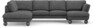 Madison Lux - 2-sits soffa med divan vänster och schäslong höger - Vit