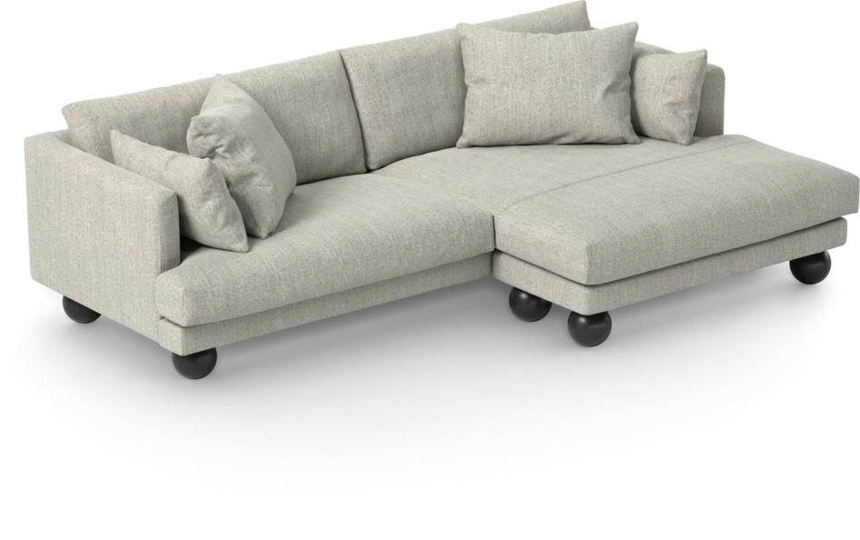 Harper - 4-sits med schäslong XL höger - Vit