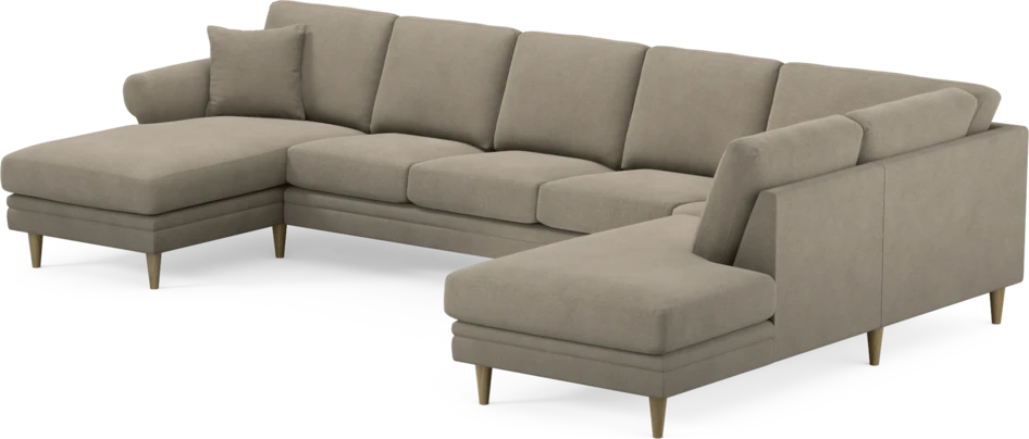 Eden - 3-sits soffa med schäslong vänster och divan höger - Beige
