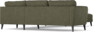 Bridge - Hörnsoffa, 2+3-sits med schäslong höger - Grön