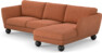 Madison - 2-sits soffa med schäslong höger - Orange