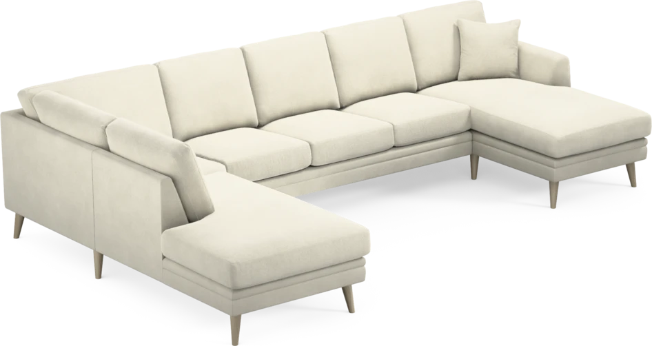 Eden - 3-sits soffa med divan vänster och schäslong höger - Vit