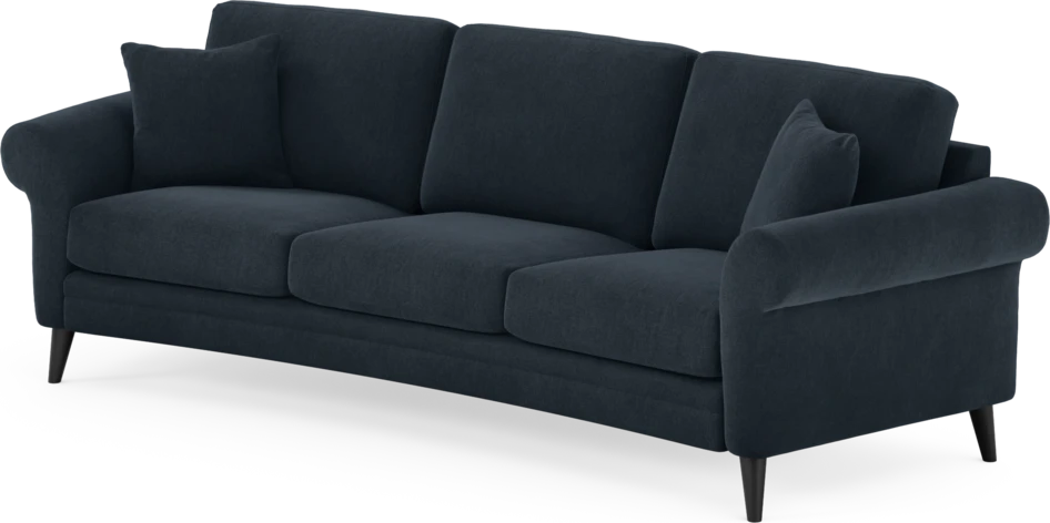 Eden - 3-sits soffa svängd - Blå