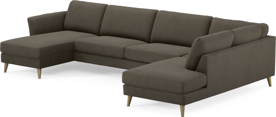 Bridge - 3-sits soffa med schäslong vänster och divan höger - Brun