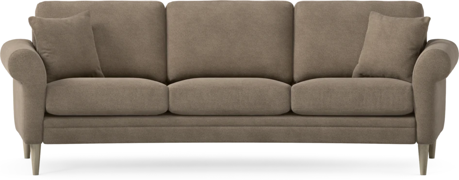 Eden - 3-sits soffa svängd - Brun