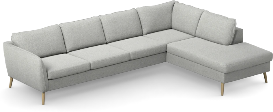 County - 3-sits soffa med divan höger - Grå