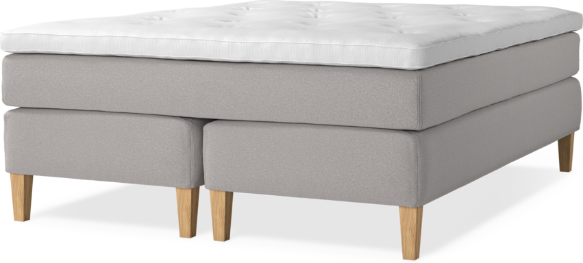 Delux Sense - Kontinentalsäng, dubbelsäng med bäddmadrass - Grå