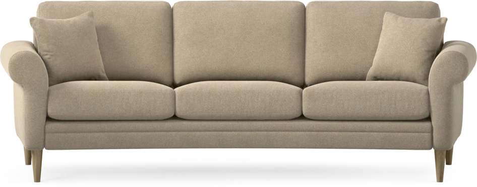 Eden - 3-sits soffa svängd - Beige
