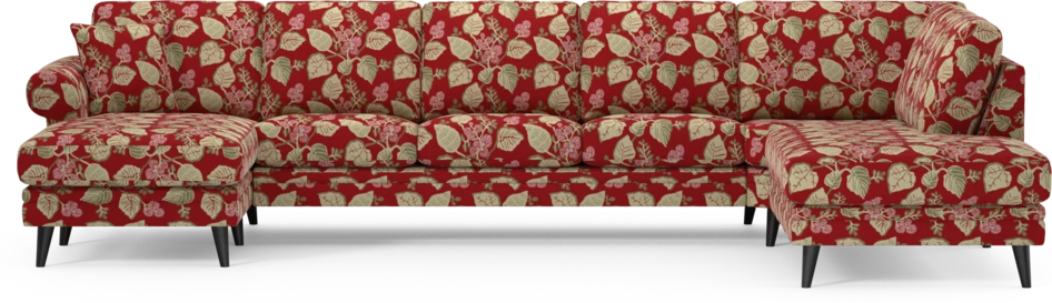 Eden - 3-sits soffa med schäslong vänster och divan höger - Flerfärgad