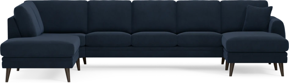 Eden - 3-sits soffa med divan vänster och schäslong höger - Blå