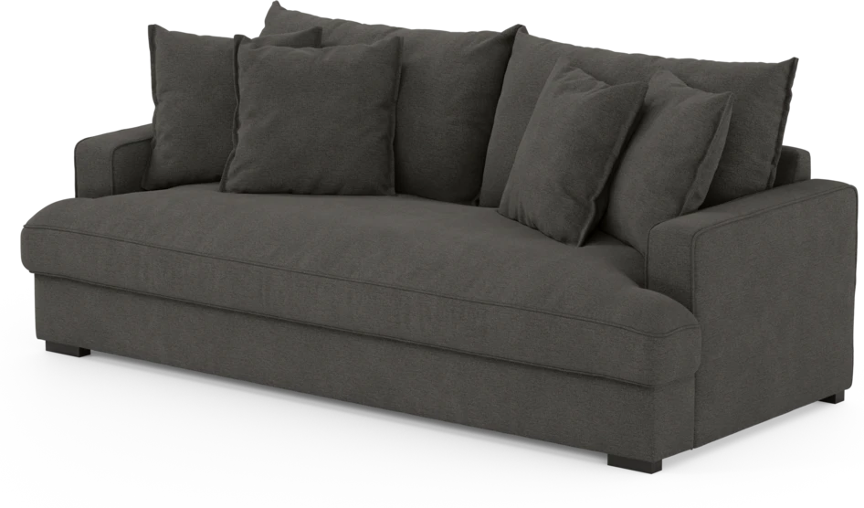 Mila - 3-sits soffa, hel dyna - Brun