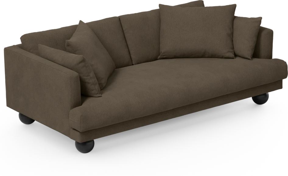 Harper - 3-sits soffa, hel dyna - Brun