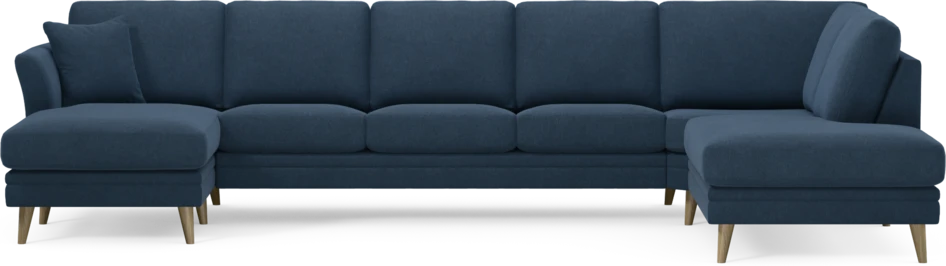 Eden - 3-sits soffa med schäslong vänster och divan höger - Blå