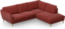 Madison Lux - 2-sits soffa med divan höger - Rosa