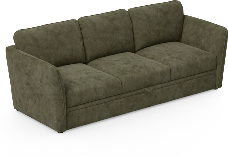 Öland - Bäddsoffa 3-sits, längsbäddad - Grön