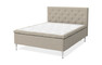 Dream Delux - Ramsäng, dubbelsäng med bäddmadrass Sleep Delux - Beige