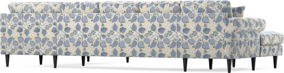 Eden - 3-sits soffa med schäslong vänster och divan höger - Flerfärgad