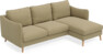 Madison Lux - 2-sits soffa med schäslong höger - Gul
