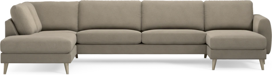 Bridge - 3-sits soffa med divan vänster och schäslong höger - Beige