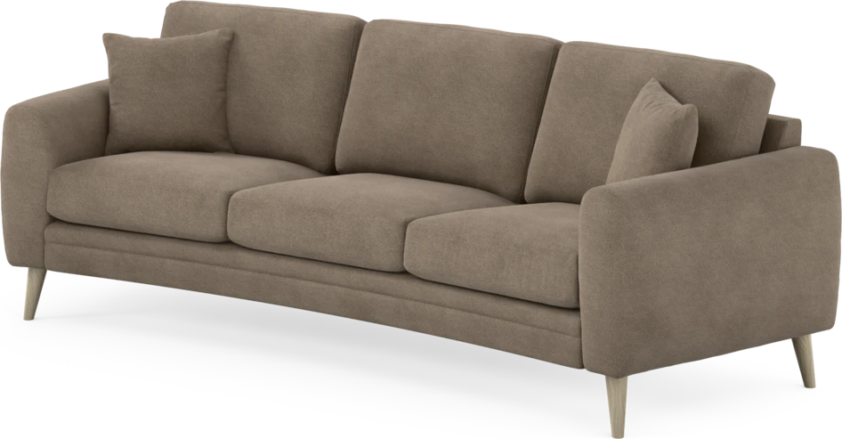 Eden - 3-sits soffa svängd - Brun