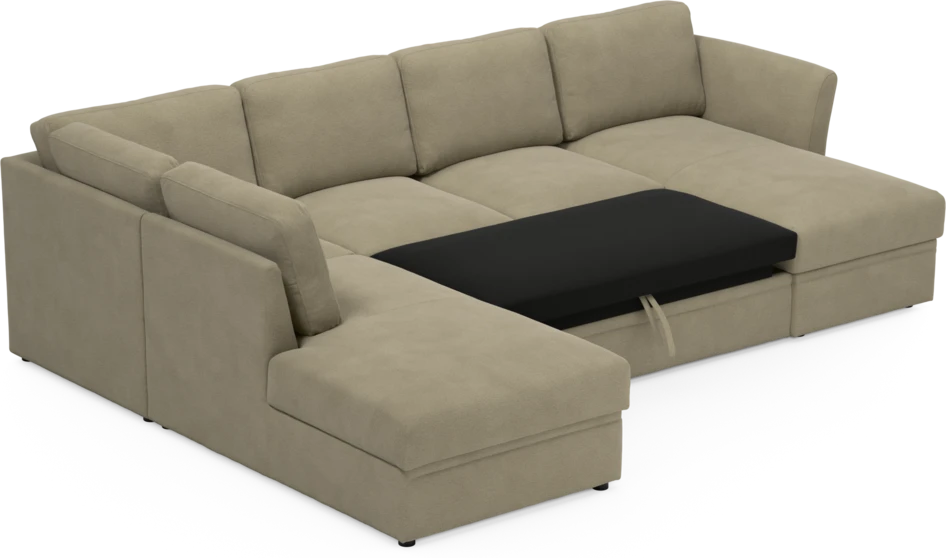 Öland - Bäddsoffa med divan vänster och schäslong höger - Beige
