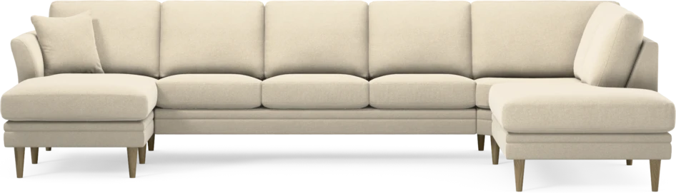 Eden - 3-sits soffa med schäslong vänster och divan höger - Beige
