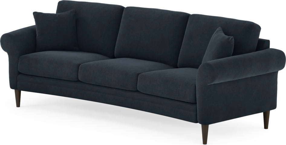 Eden - 3-sits soffa svängd - Blå