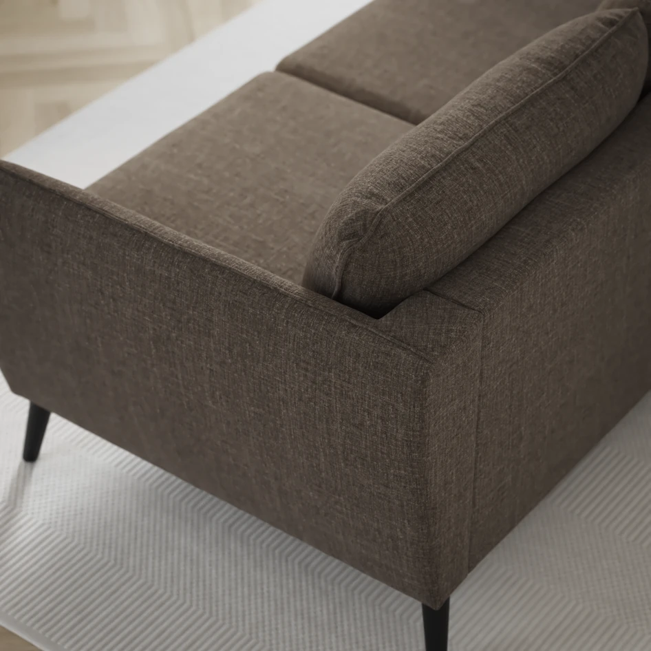 County - 2,5-sits soffa med divan vänster - Brun
