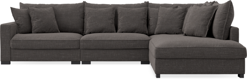 Rossi - 3-sits soffa med divan höger - Grå
