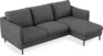 Madison Lux - 2-sits soffa med schäslong höger - Grå