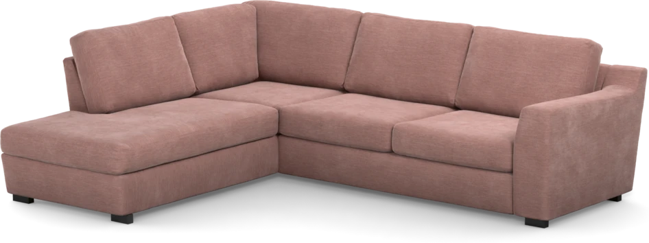 Friday - 2,5-sits soffa med divan vänster - Rosa